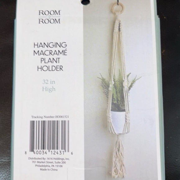 Cream Hanging Macramé Plant Holder - Picture 2 of 2